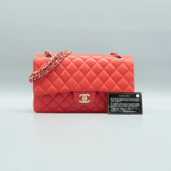 100% Authentic CHANEL CF Red Leather Shoulder Bag - Picture 2 of 12